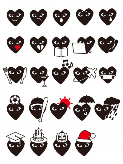 უნიკალური  Emoji აპლიკაცია Comme des Garçons-გან