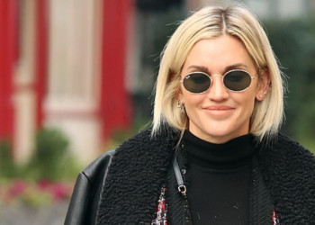 #OK! ეშლი რობერტსი River Island-ის სამოსს ტყავის ქურთუკსა და YSL-ის მინი ჩანთას უხამებს