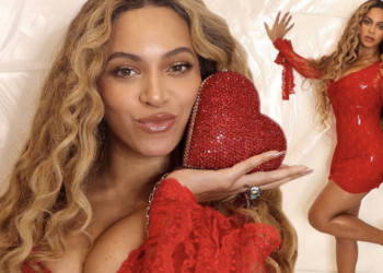 #OK! Beyonce-ს გლამურული იმიჯი ვალენტინობის დღის აღსანიშნავად! მომღერალმა Alessandra Rich-ის ქვედაბოლო მოირგო!