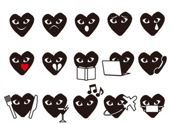 უნიკალური  Emoji აპლიკაცია Comme des Garçons-გან
