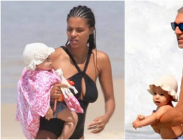 #OK! ტინა კუნაკი და ვენსან კასელი სანაპიროზე ქალიშვილთან ერთად დააფიქსირეს (ფოტოები)