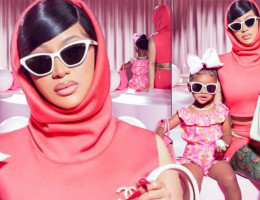 #OK! Cardi B შვილთან ერთად პოზირებს! დედა-შვილის ვარდისფერი იმიჯი! 